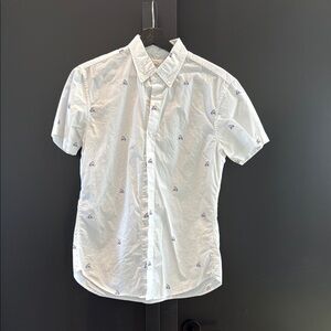 Bonobos Men's Riviera Short Sleeve Great White Shark Shirt